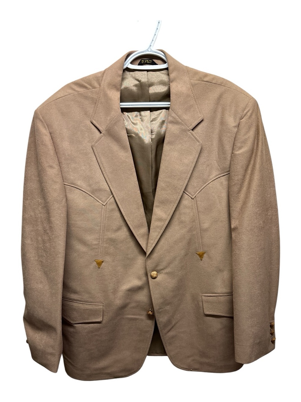 Vintage Brad Whitney Faux Suede Western Sport Coat Blazer 46 R Cowboy